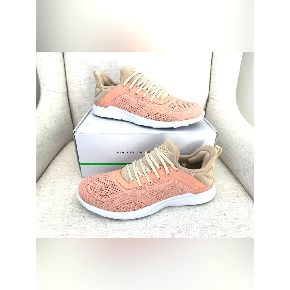 APL TechLoom Tracer Running Training Shoes Blush Beach White Womens 8.5 EU39 NEW